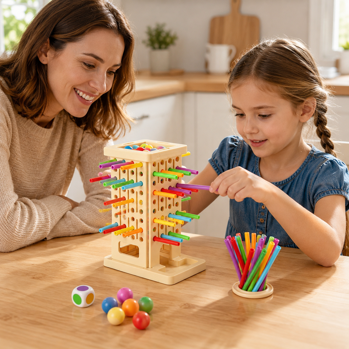 Stick-Pulling Tower Game