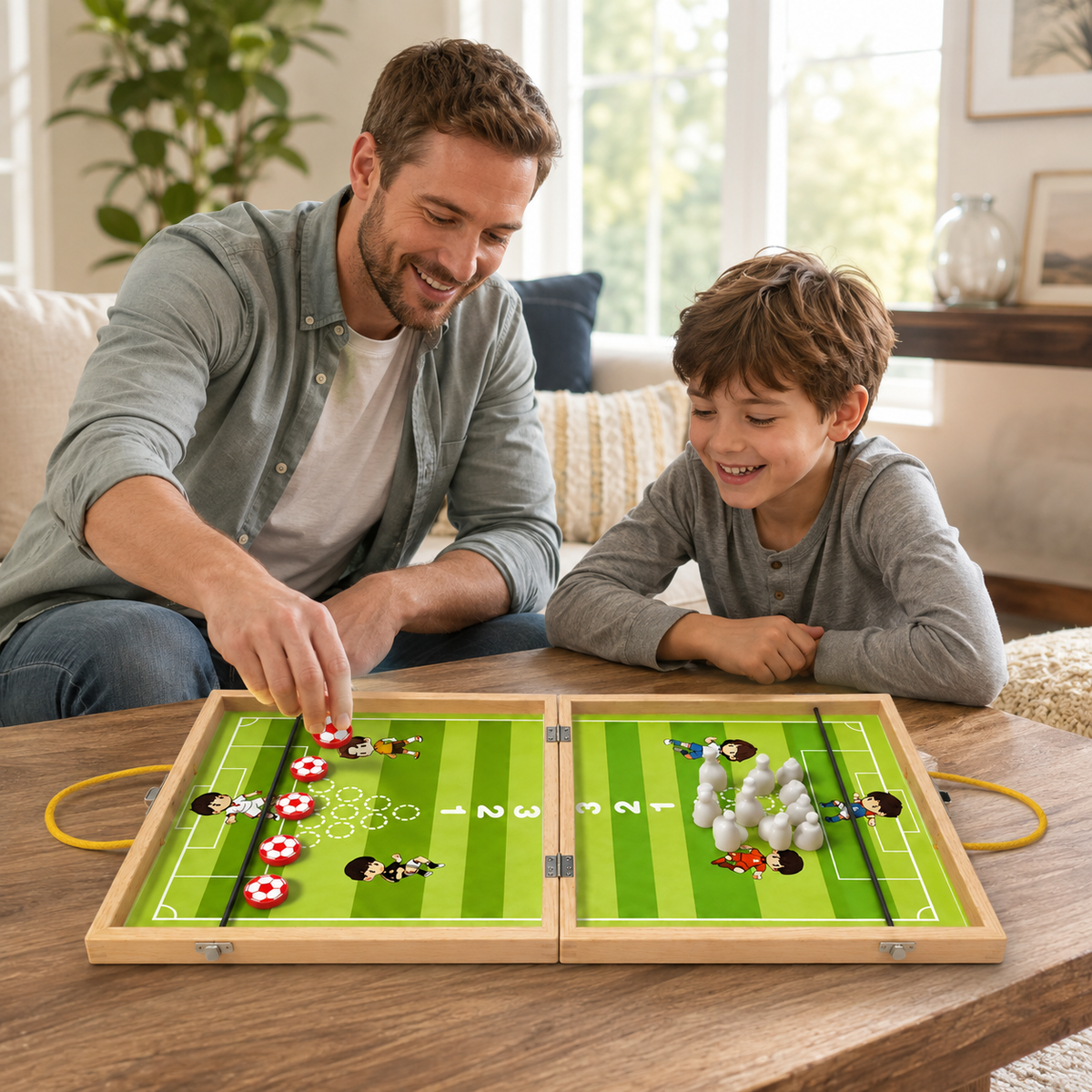 5-in-1 Foldable Wooden Tabletop Game Set