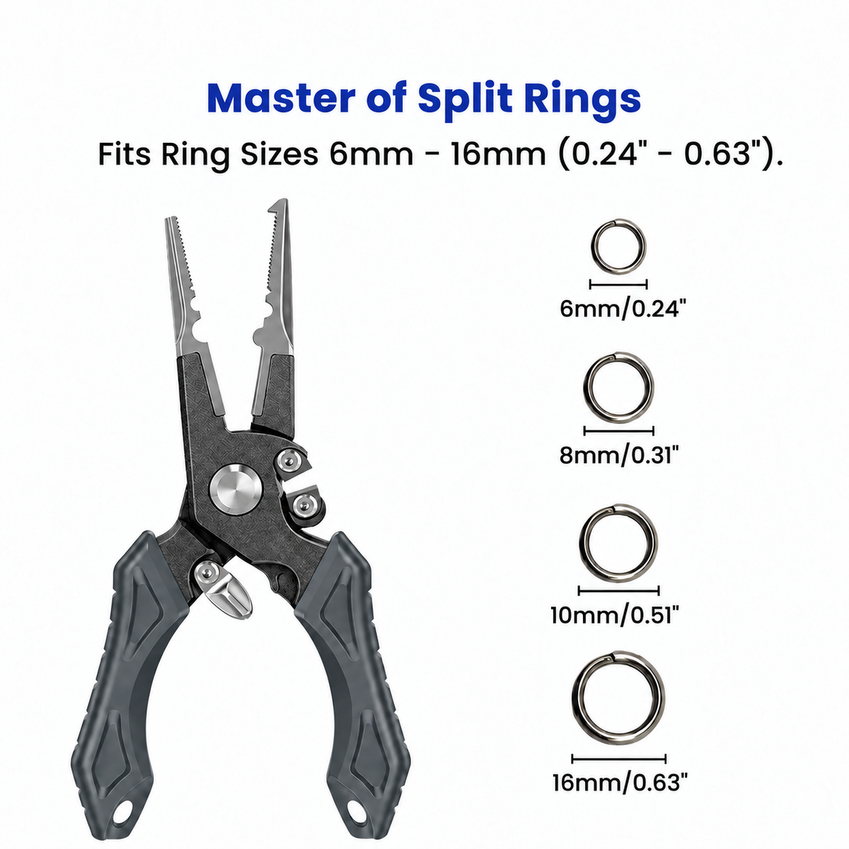 7.5" High‑Strength Rust‑Resistant Fishing Pliers  – 100% Saltwater Rustproof