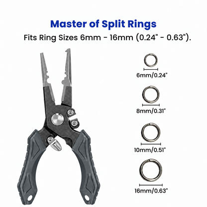 7.5" High‑Strength Rust‑Resistant Fishing Pliers  – 100% Saltwater Rustproof