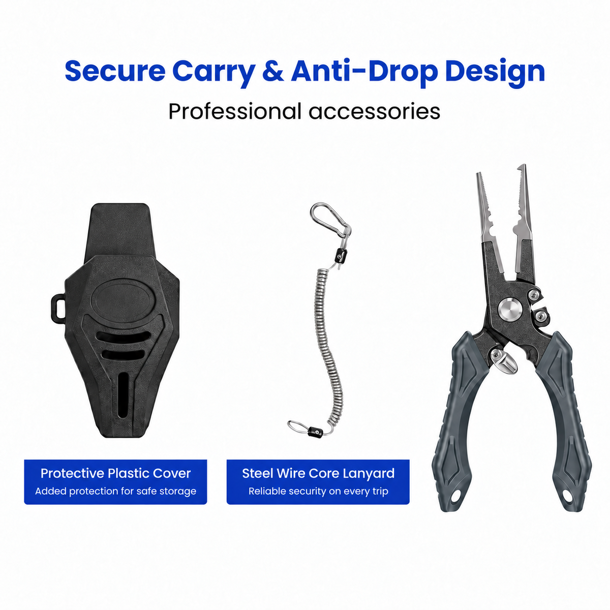 7.5" High‑Strength Rust‑Resistant Fishing Pliers  – 100% Saltwater Rustproof