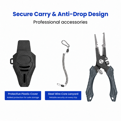 7.5" High‑Strength Rust‑Resistant Fishing Pliers  – 100% Saltwater Rustproof