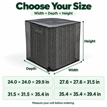 ❄️ Heavy-Duty Mesh AC Cover – All-Season Outdoor Protection