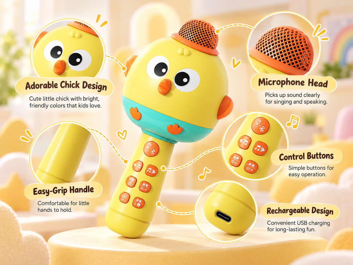 Rechargeable Kids Karaoke Microphone – Sing, Play & Have Fun