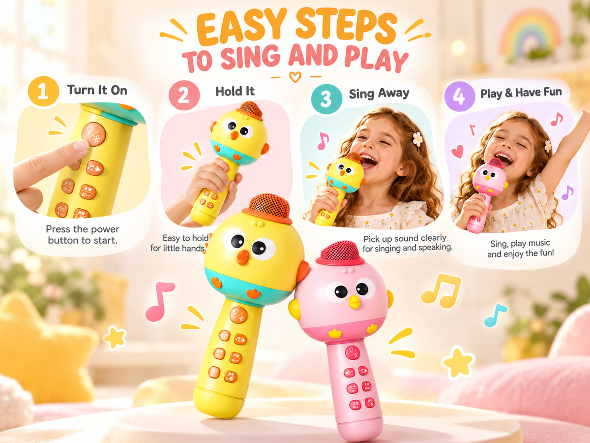 Rechargeable Kids Karaoke Microphone – Sing, Play & Have Fun