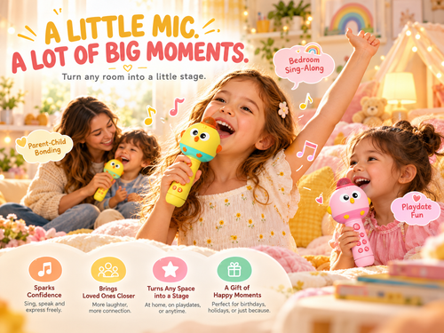 Rechargeable Kids Karaoke Microphone – Sing, Play & Have Fun