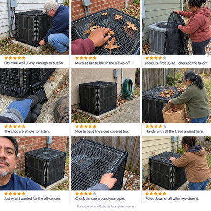 ❄️ Heavy-Duty Mesh AC Cover – All-Season Outdoor Protection