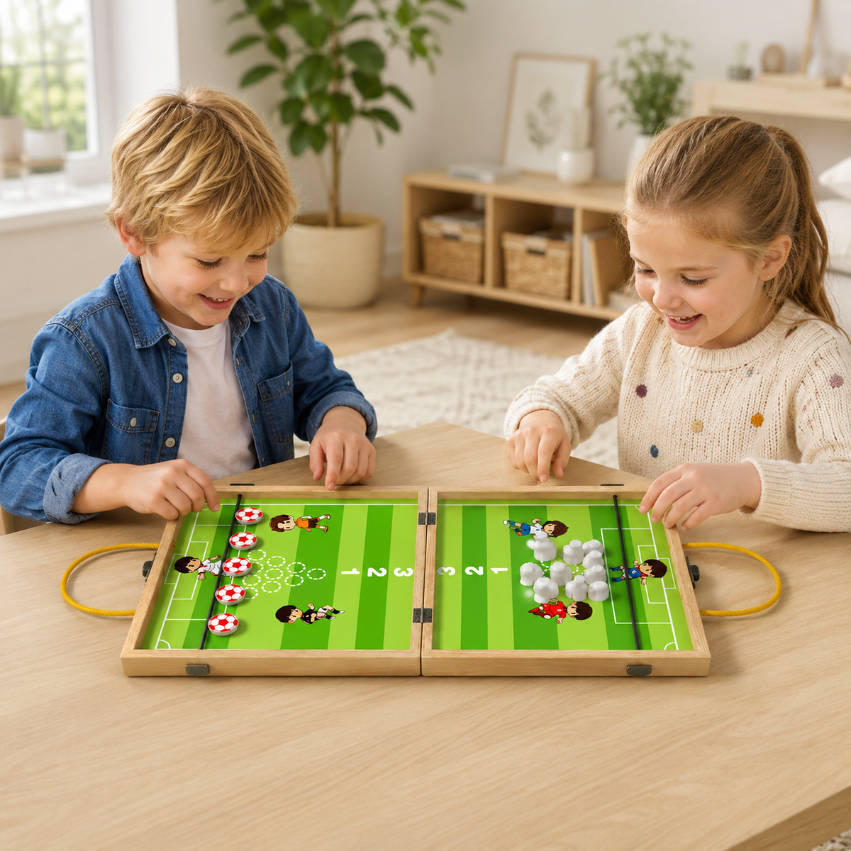 5-in-1 Foldable Wooden Tabletop Game Set
