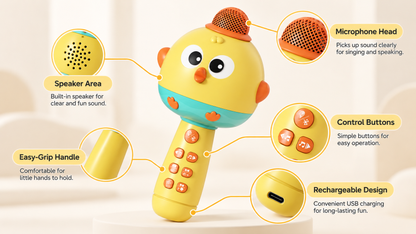 Rechargeable Kids Karaoke Microphone – Sing, Play & Have Fun