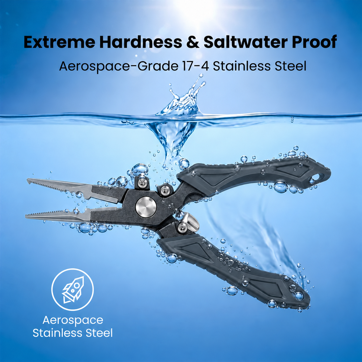 7.5" High‑Strength Rust‑Resistant Fishing Pliers  – 100% Saltwater Rustproof