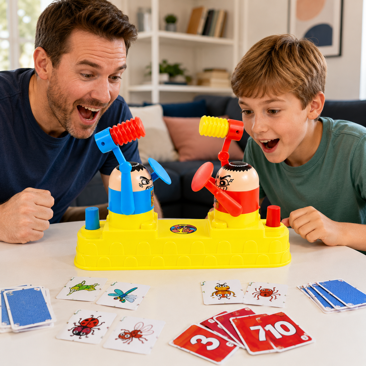 2-Player Head-to-Head Hammer Battle Game – Large Tabletop Action Toy