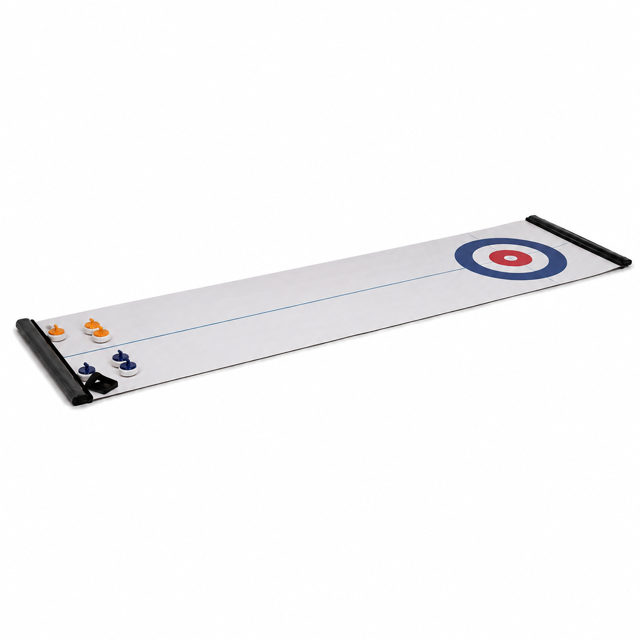 Roll-Up Tabletop Curling Game – 8-Stone Set