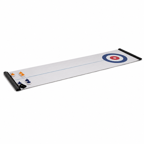 Roll-Up Tabletop Curling Game – 8-Stone Set