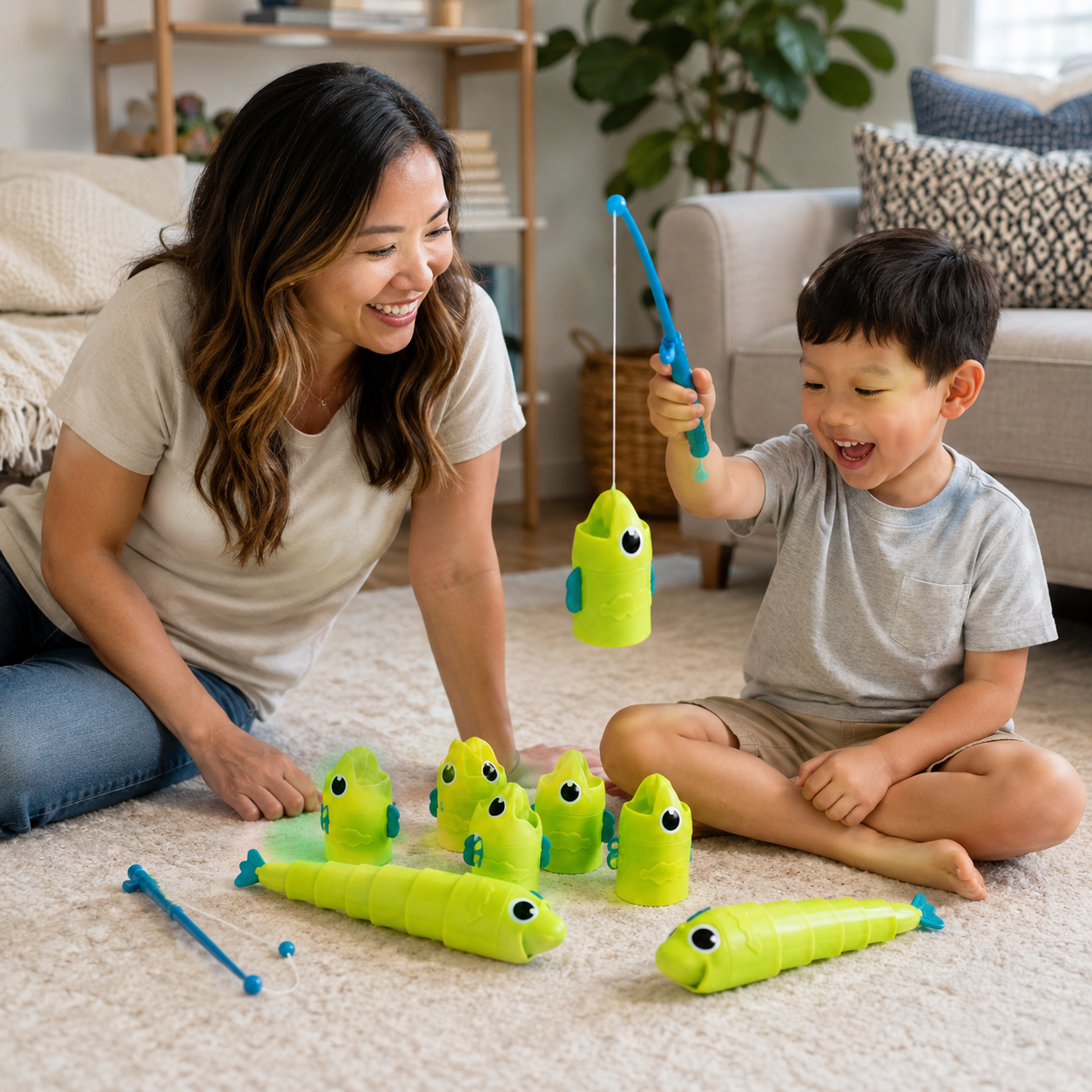 Hook & Catch Telescoping Fishing Game – 8 Fish + 2 Rods