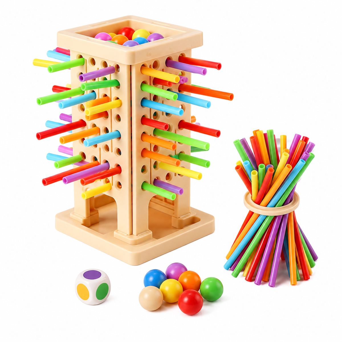 Stick-Pulling Tower Game