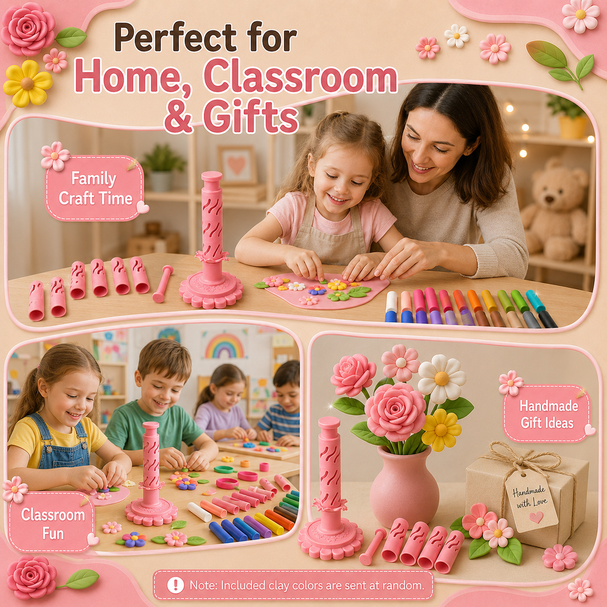 24-Color Modular Clay Bloom Maker Kit – Tool & Clay Included