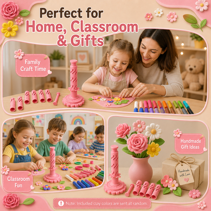 24-Color Modular Clay Bloom Maker Kit – Tool & Clay Included