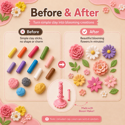24-Color Modular Clay Bloom Maker Kit – Tool & Clay Included