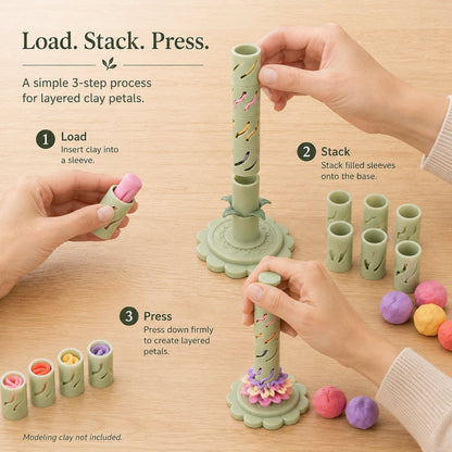 24-Color Modular Clay Bloom Maker Kit – Tool & Clay Included