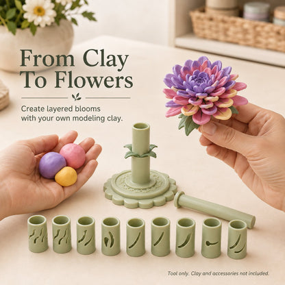 24-Color Modular Clay Bloom Maker Kit – Tool & Clay Included